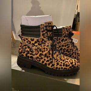 Timberland boots cheetah print